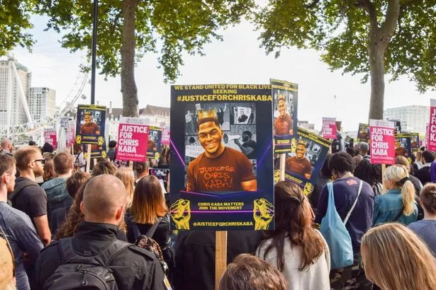 A protester holds a 