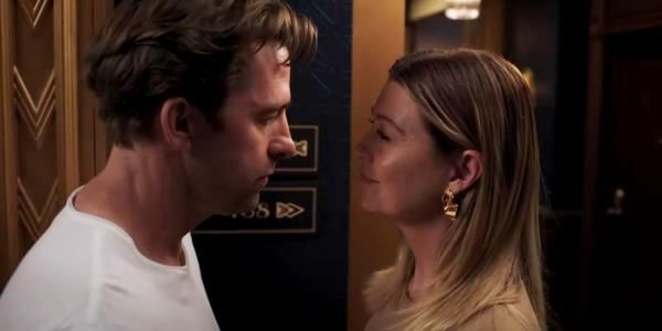 Ellen Pompeo as Meredith Grey and Scott Speedman as Nick Marsh in Grey's Anatomy Season 20