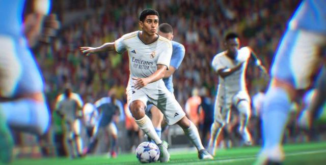 An image of Vinicius Junior and Kylian Mbappe in EA Sports FC 24